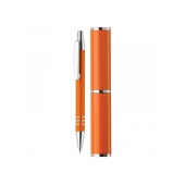 Aluminum ball pen in a tube - Orange