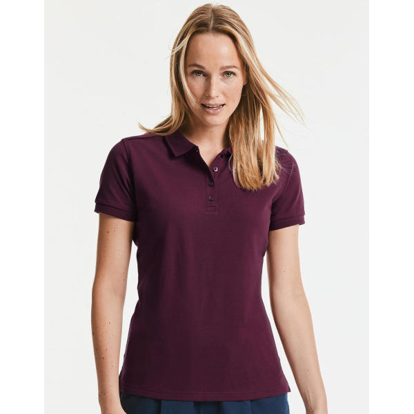 Ladies' Tailored Stretch Polo - Light Oxford