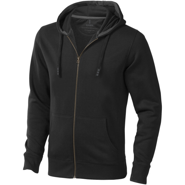 Arora men's full zip hoodie - Solid black - 3XL
