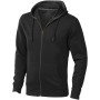 Arora men's full zip hoodie - Solid black - S