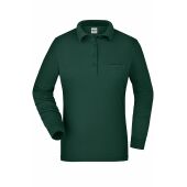 Ladies' Workwear Polo Pocket Longsleeve - dark-green - M