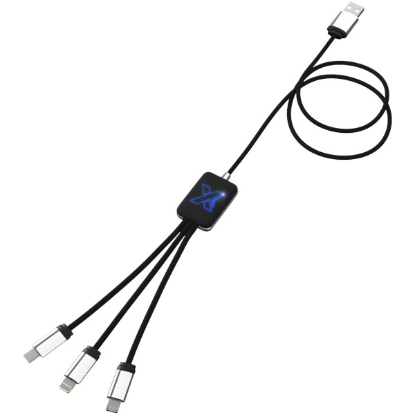 SCX.design C17 eenvoudig te gebruiken oplichtende kabel - Blauw/Zwart