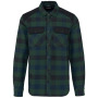Geruit overshirt met zakken Forest Green / Navy Checked / Black 5XL