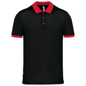 Heren-sportpolo Black / Red 3XL