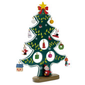 WOODTREE - Houten kerstboom met decoratie