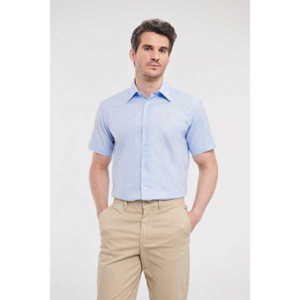 Men s short sleeve tailored Oxford shirt