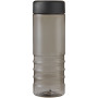 H2O Active® Eco Treble 750 ml screw cap water bottle - Charcoal/Solid black