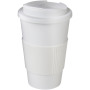 Americano® 350 ml tumbler with grip & spill-proof lid - White