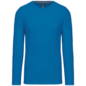 Men's long-sleeved crew neck T-shirt Tropical Blue XXL