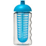 H2O Active® Bop 500 ml bidon en infuser met koepeldeksel - Transparant/Aqua blauw