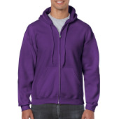Gildan Sweater Hooded Full Zip HeavyBlend for him 669 purple XXL