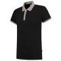 Poloshirt Bicolor Fitted 201002 Black-Grey 4XL