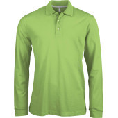 Men's long-sleeved polo shirt Lime 3XL