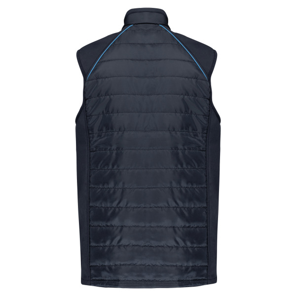Bodywarmer Day To Day in twee stoffen Navy / Light Royal Blue XS