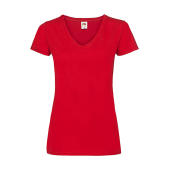 Ladies Valueweight V-Neck T - Red - 2XL