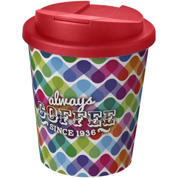 Brite-Americano® Espresso 250 ml tumbler with spill-proof lid - White/Red