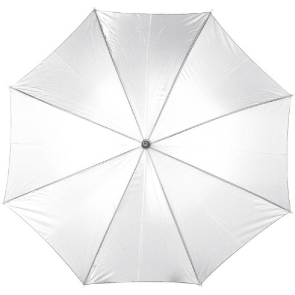 Polyester (190T) umbrella Kelly white
