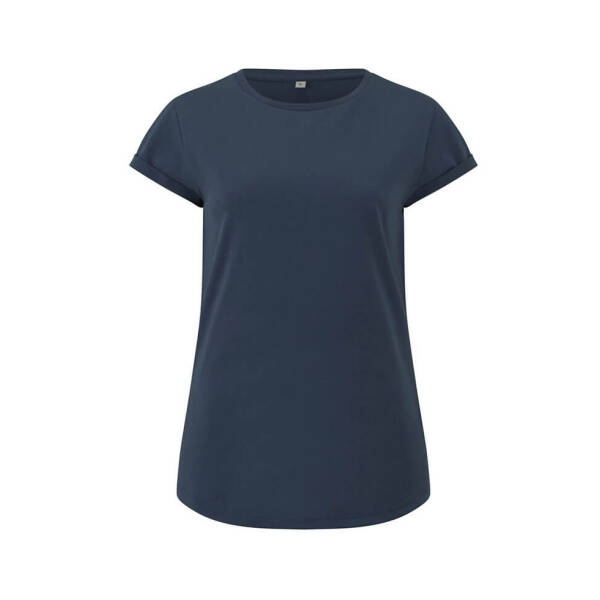 Women's Rolled Sleeve T-shirt Denim Blue S