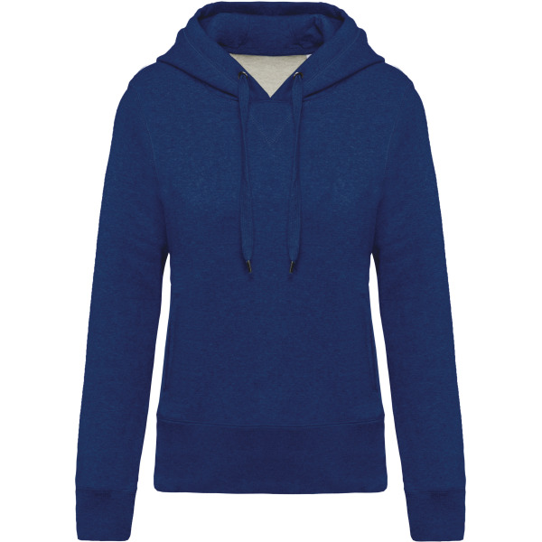 Dames hooded sweater Bio Ocean Blue Heather M