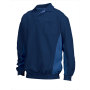 Polosweater Bicolor Borstzak 302001 Navy-Royalblue XXL
