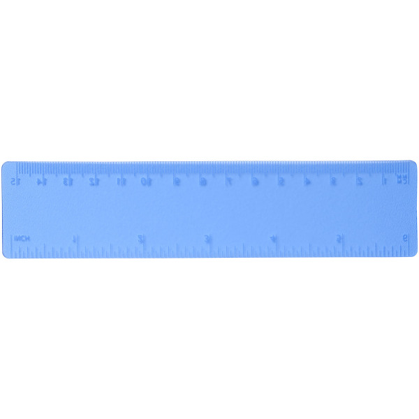 Rothko 15 cm plastic ruler - Frosted blue