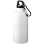 Oregon 400 ml aluminium water bottle with carabiner - White