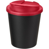 Americano® Espresso 250 ml isoleret krus med spildtæt låg - Ensfarvet sort/Rød
