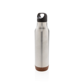 Lekvrije isoleer fles met kurk, zilver
