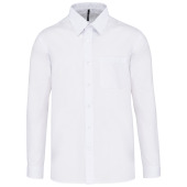 Overhemd in onderhoudsvriendelijk polykatoen-popeline heren White XS