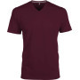 T-shirt V-hals korte mouwen Wine S