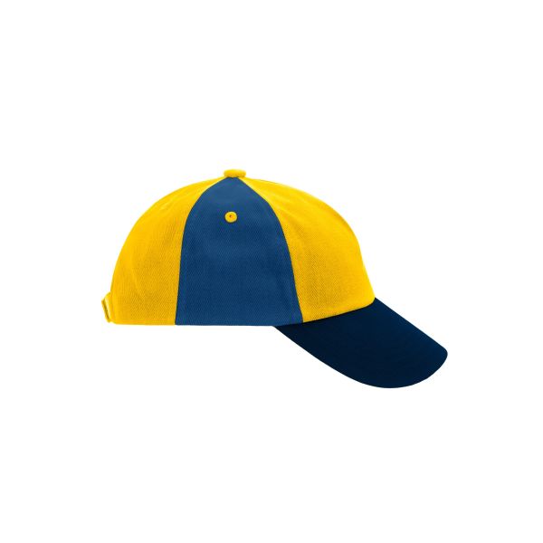 MB7010 5 Panel Kids' Cap goudgeel/royal/rood/navy one size