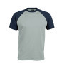 Baseball - Tweekleurig t-shirt Ice Blue / Denim S