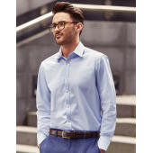 Russell Europe Heren Lange Mouw Herringbone Overhemd