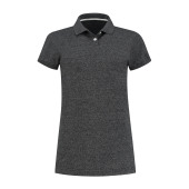 L&S Polo Heather Mix SS for her heather black XL