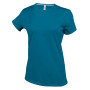 Dames t-shirt ronde hals korte mouwen Tropical Blue XXL