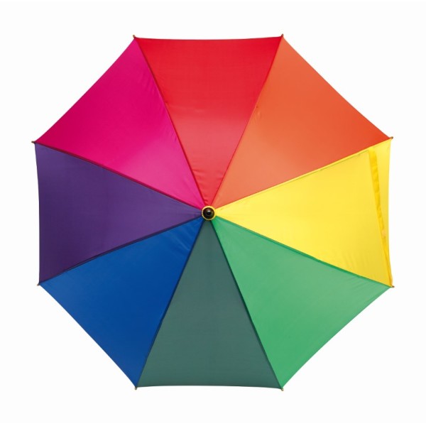 Automatisch te openen paraplu TANGO regenboog