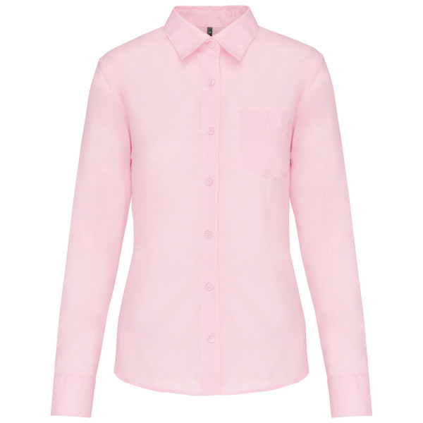 Overhemd in onderhoudsvriendelijk polykatoen-popeline dames Pale Pink XXL