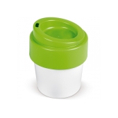 Koffiebeker Hot-but-cool met deksel 240ml - Wit / Licht groen