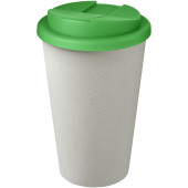 Americano® Eco 350 ml gerecyclede beker met spill-proof deksel - Groen/Wit