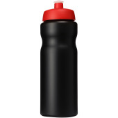 Baseline® Plus 650 ml sportflaska med sportlock - Svart/Röd