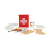 Eerste hulp set in blik, rood Eerste hulp set in blik, rood