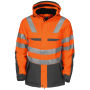 6418 Padded Jacket HV Orange/Grey L