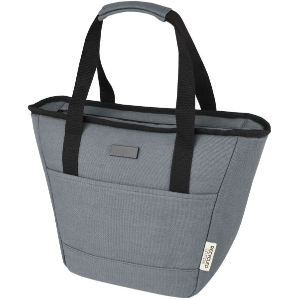 Joey 9-can GRS recycled canvas lunch cooler bag 6L - Grey