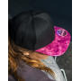 Bronx Glitter Flat Peak Snapback Cap - Black/Pink