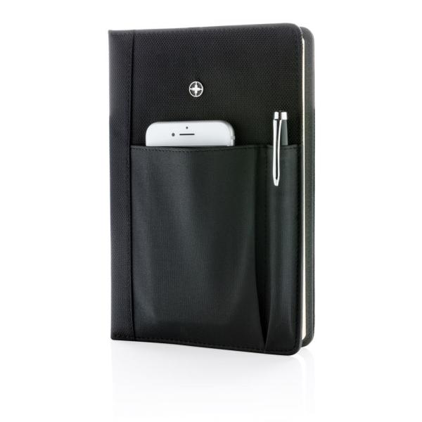 Hervulbaar notitieboek en pen set, zwart