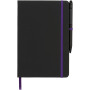 Noir Edge medium notebook - Solid black/Purple