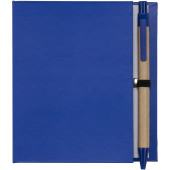 Colours combinatie notitieblok met sticky notes en pen - Blauw