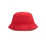 MB013 Fisherman Piping Hat for Kids - red/black - one size