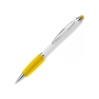 Ball pen Hawaï stylus hardcolour - White / Yellow