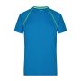 Men's Sports T-Shirt - bright-blue/bright-yellow - XXL